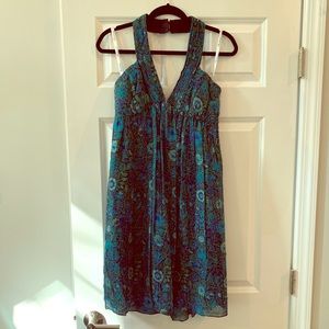 Shoshanna floral print halter dress